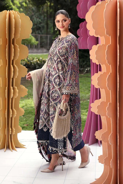 Maria B Embroidered Lawn Ensemble with Pearl Detailing